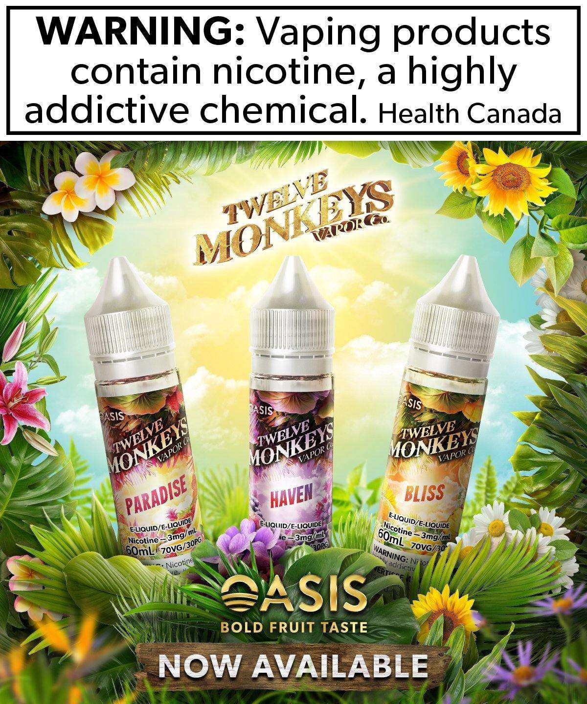 12 Monkeys 60ml [Freebase] - vapecave.ca